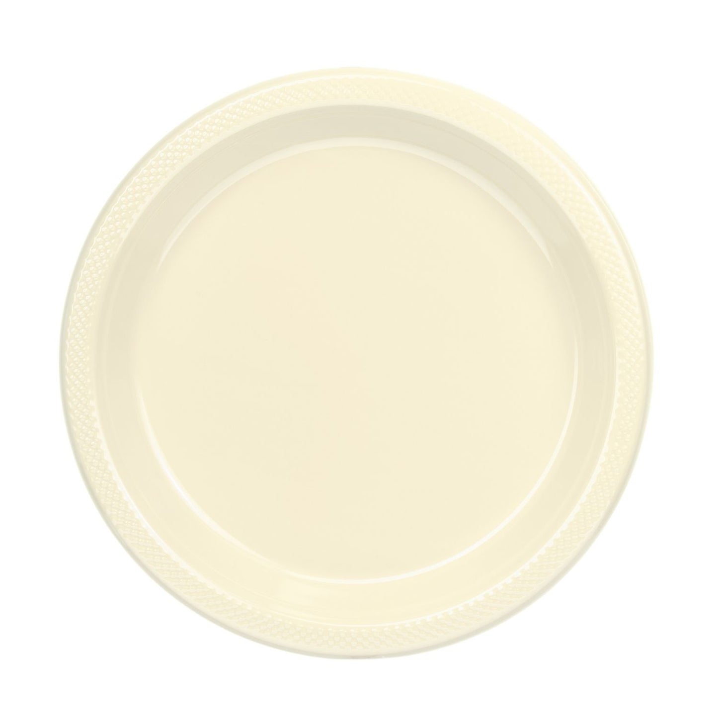 10 In. Ivory Plastic Plates - 50 Ct.