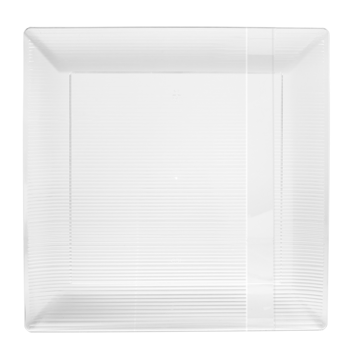 10.25 In. Clear Zen Design Plates - 10 Ct.