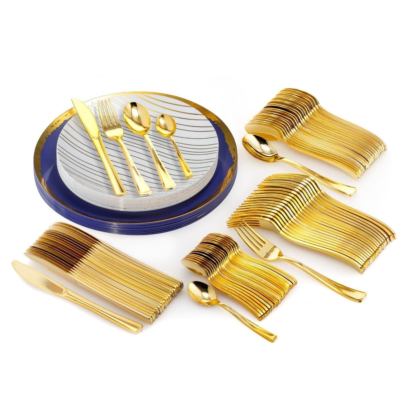 10 In. Glam Design Plastic Plates - 10 Ct.