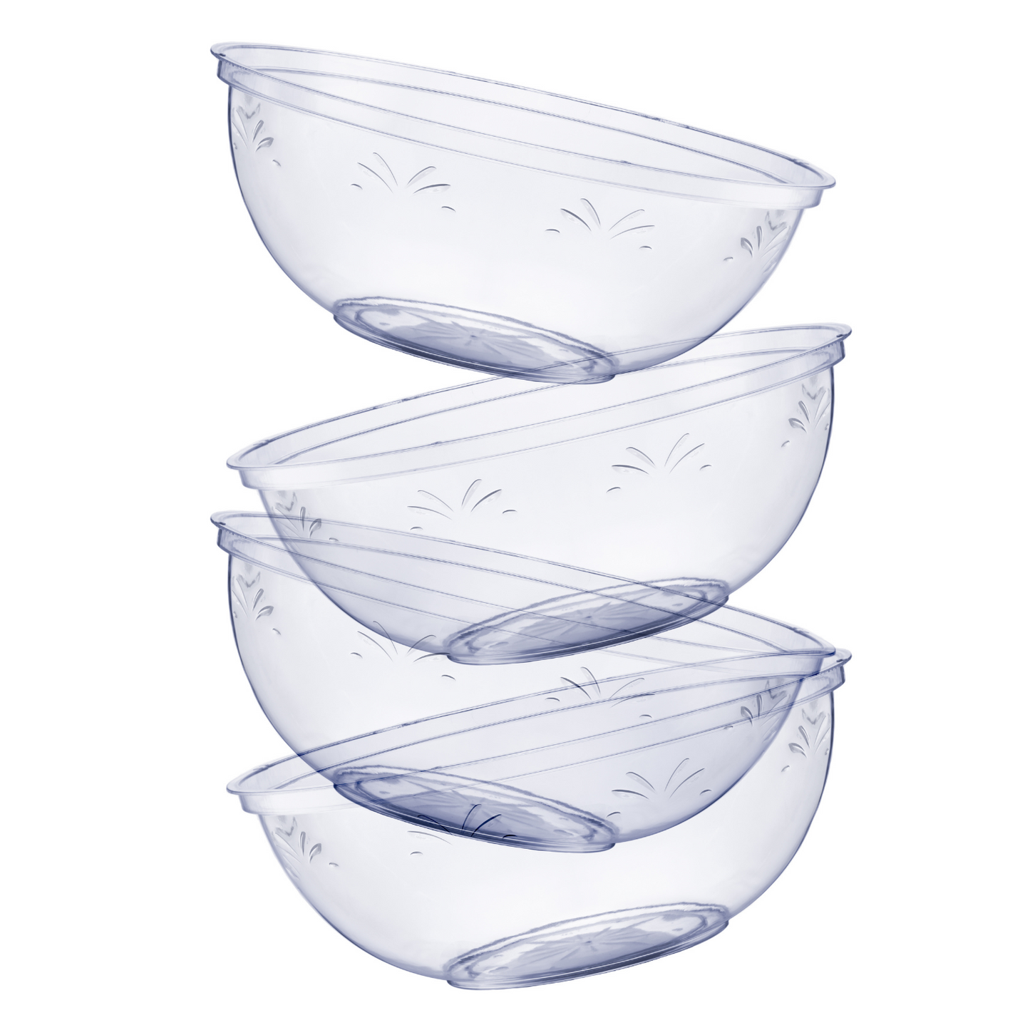10 In. Clear Round Salad Bowl - 96 oz