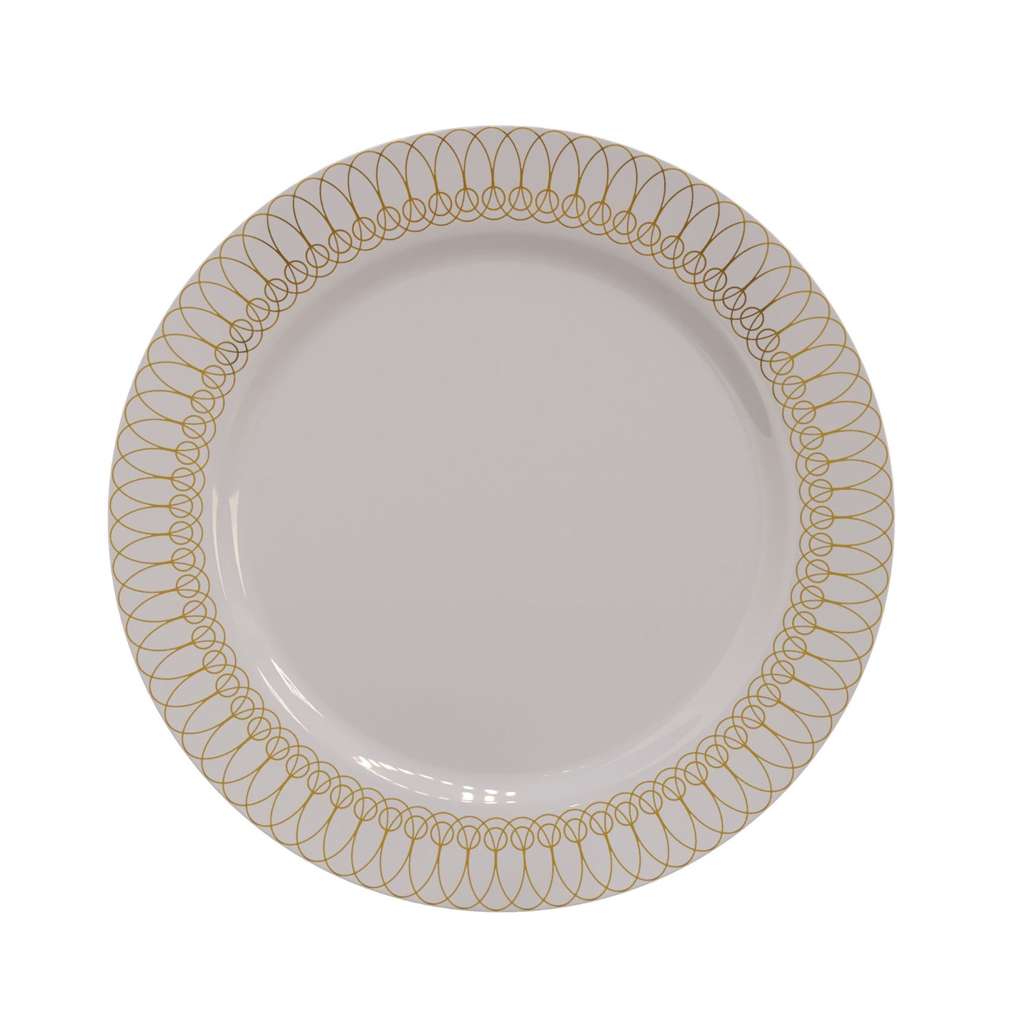 10.25 In. Gold Ovals Design Plates - 10 Ct.