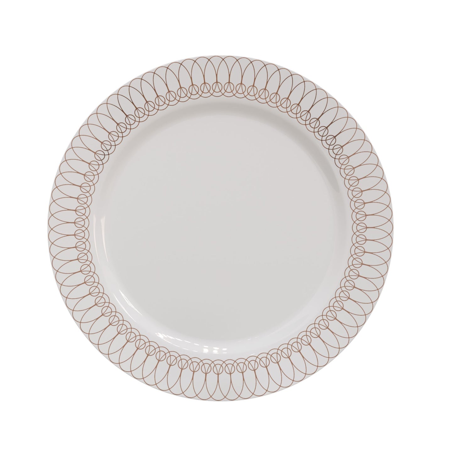 10.25 In. Rose Gold Ovals Design Plates - 10 Ct.