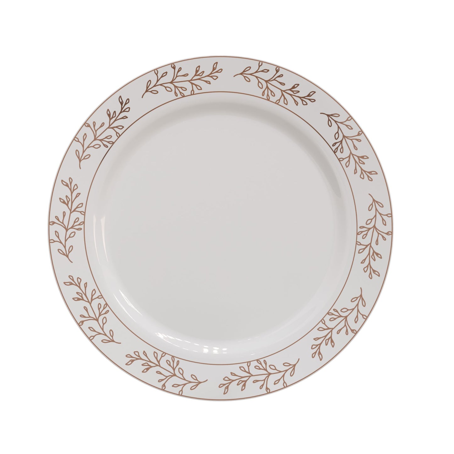 10.25 In. Rose Gold Leaf Premium Plates - 10 ct.