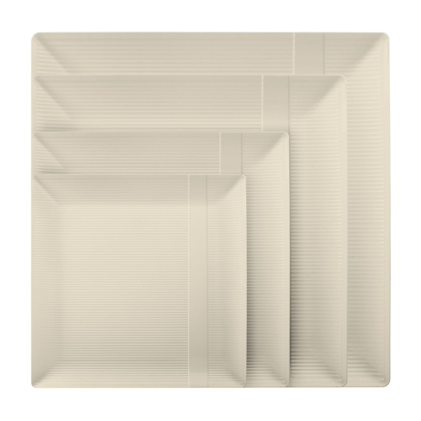 10.25 In. Ivory Zen Design Plates - 10 Ct.