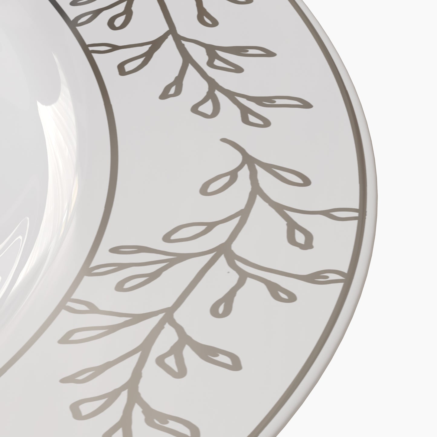 10.25 In. Silver Leaf Premium Plates - 10 ct.