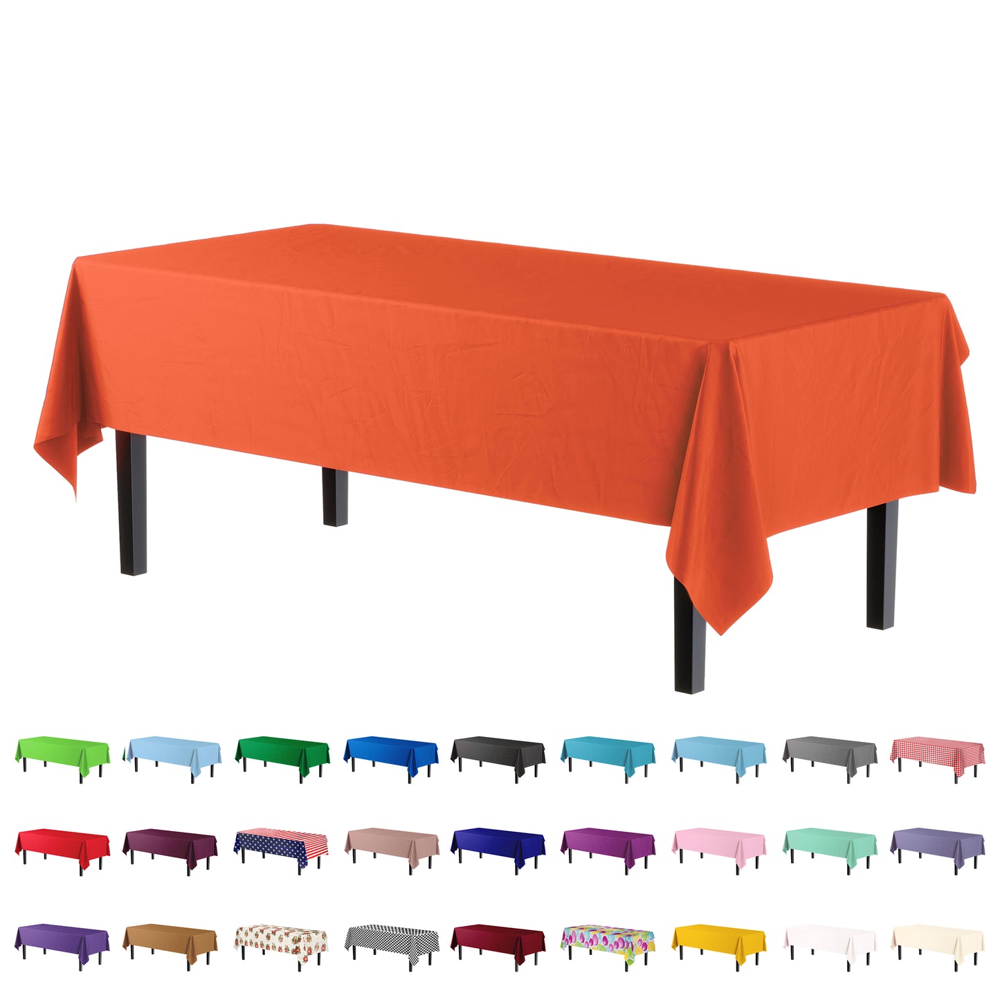Case of 96 - *Premium Quality* 54" x 108" Rectangle - Orange
