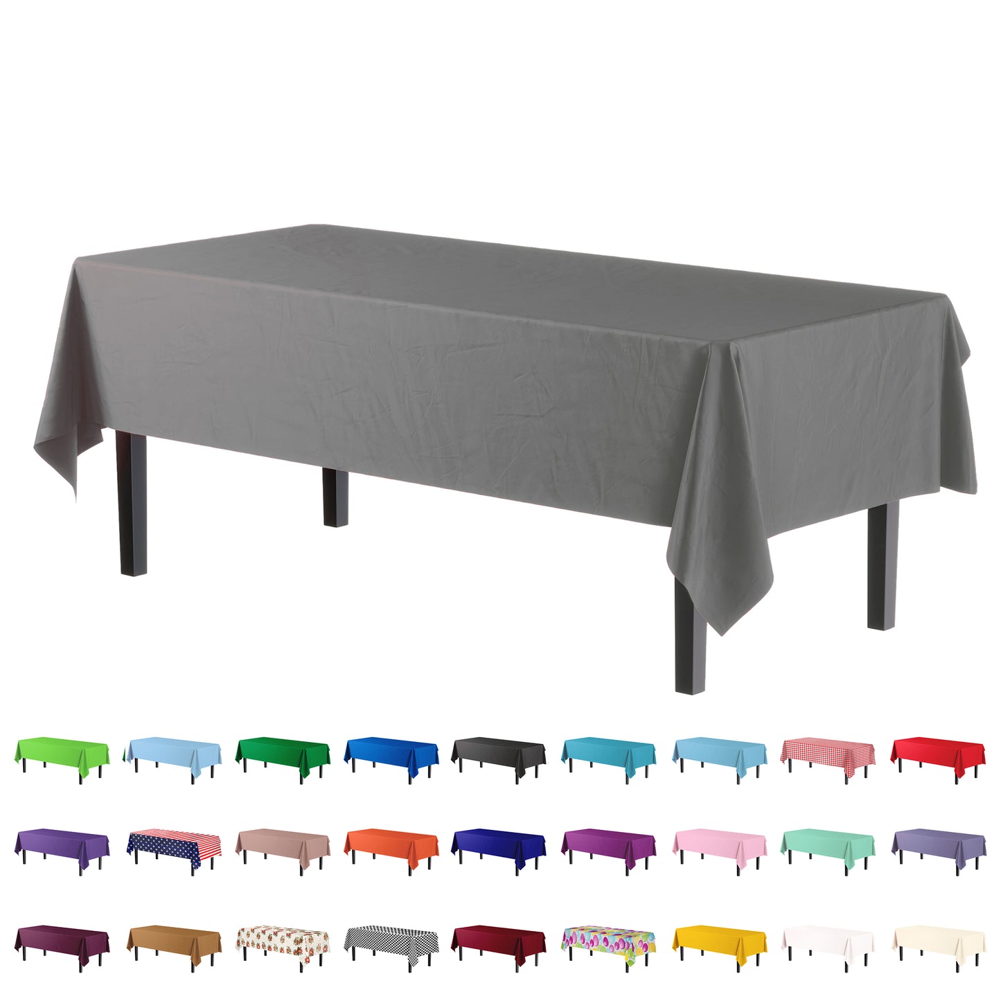 Case of 96 - *Premium Quality* 54" x 108" Rectangle - Silver