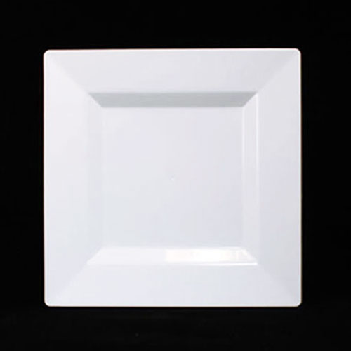 Case of 12 - 6.5" White Square Plates - 10 ct.