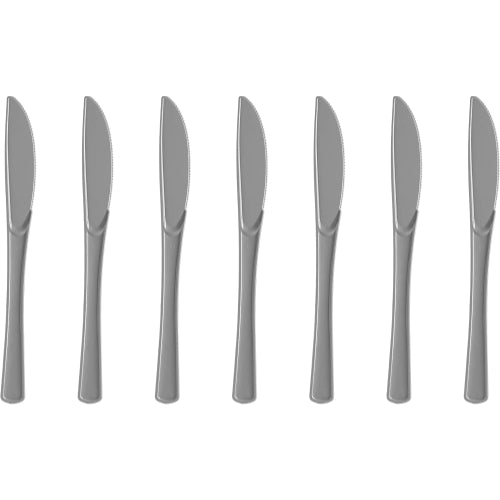 Heavy Duty Silver Plastic Knives - 50 Ct.