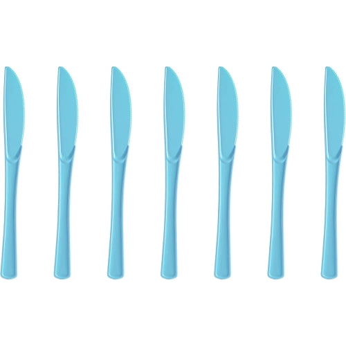 Heavy Duty Light Blue Plastic Knives - 50 Ct.