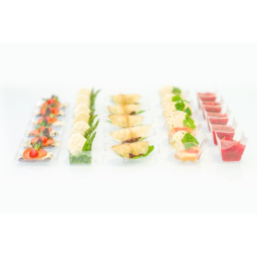 2 Oz. Clear Square Miniatures - 24 Ct.