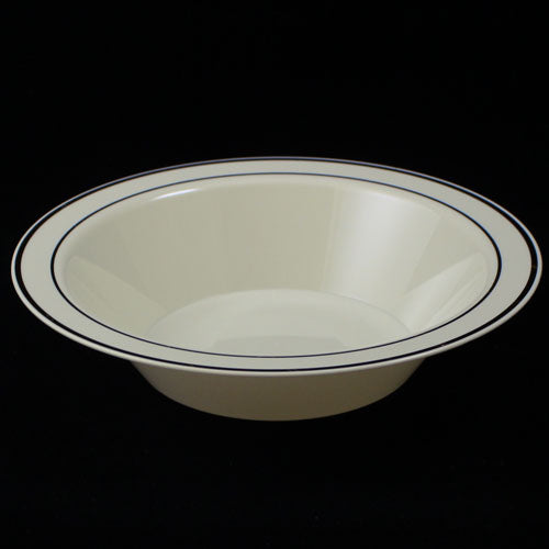 14 Oz. Cream/Gold Line Design Bowls - 10 Ct.