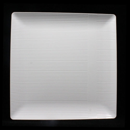 7.5 In. White Zen Design Plates - 10 Ct.