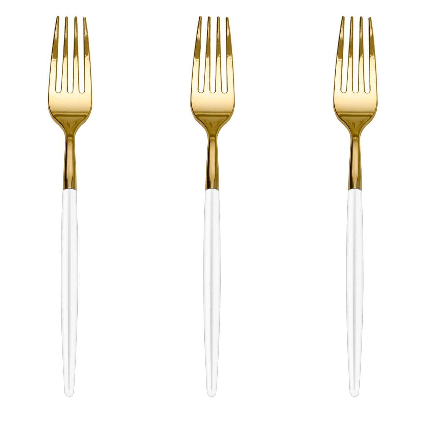 Trendables Forks White/Gold - 20 Ct.