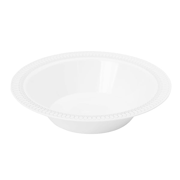 14 Oz. Silver Ovals Design Soup Bowls - 10 Ct.