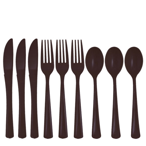Case of 36 - Cutlery Combo Pack 24 ct. (8 ea.) - Black