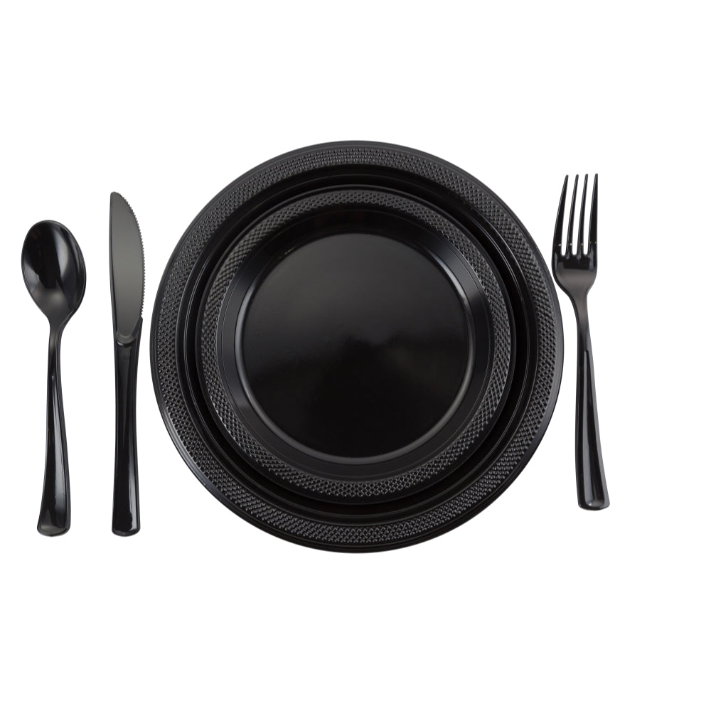 Case of 36 - 12 oz. Plastic Bowls 8 ct. - Black