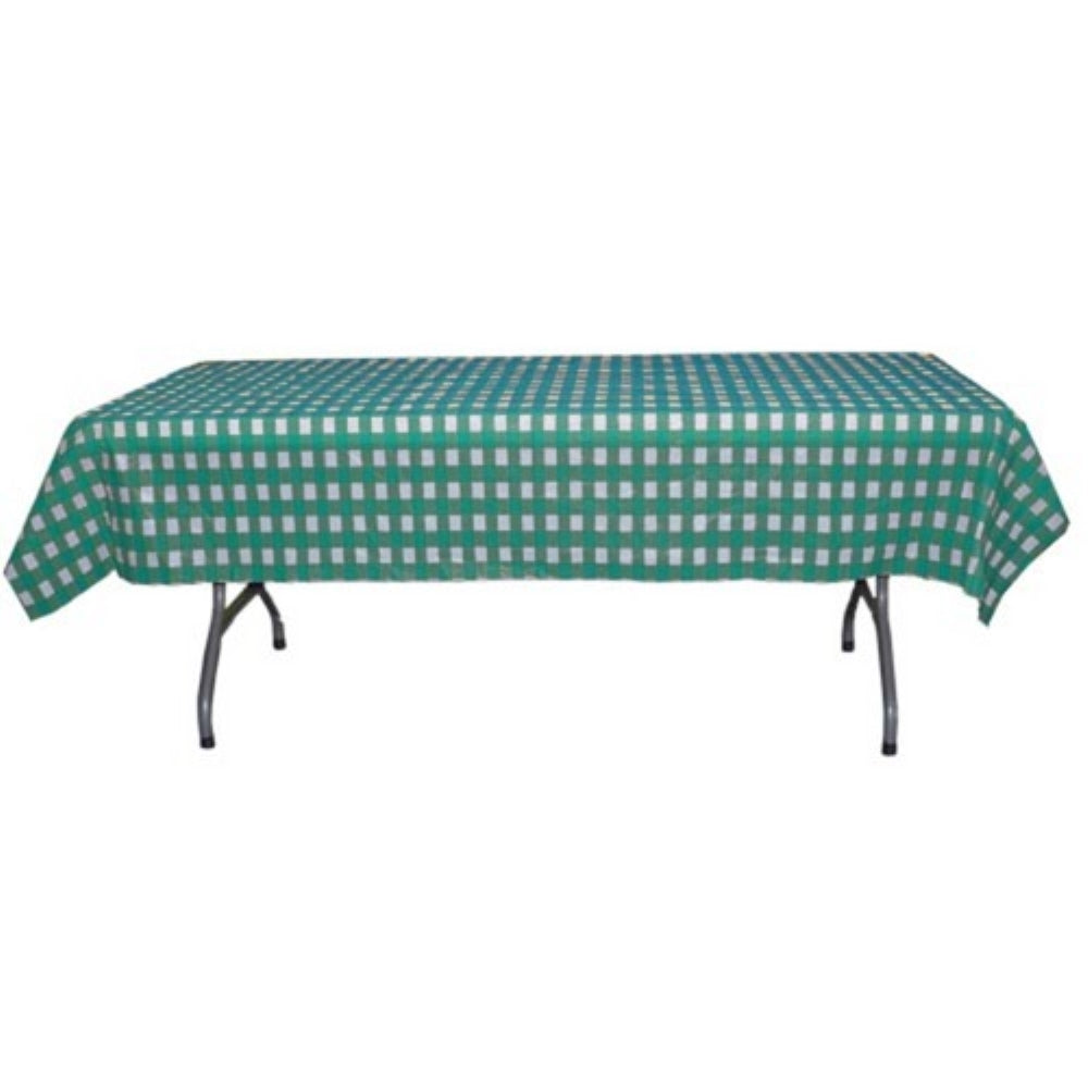 Teal Gingham Table Cover