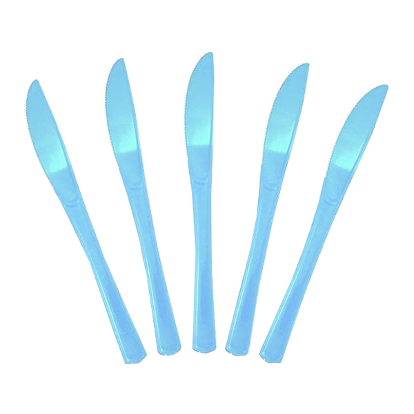 Heavy Duty Light Blue Plastic Knives - 50 Ct.