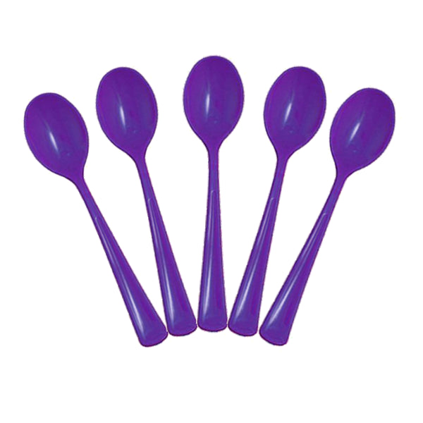 Heavy Duty Purple Plastic Spoons - 50 Ct.