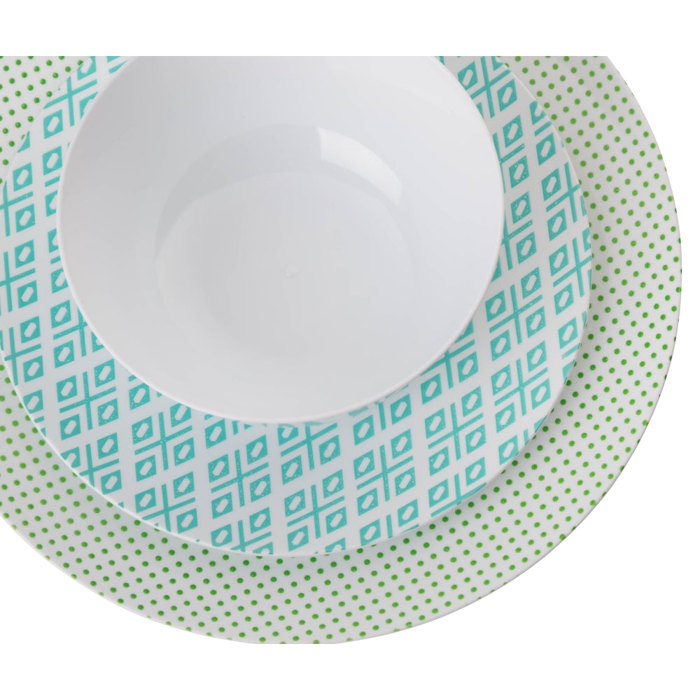 Case of 12 - 8" Aztec Design Plastic Plates (10)