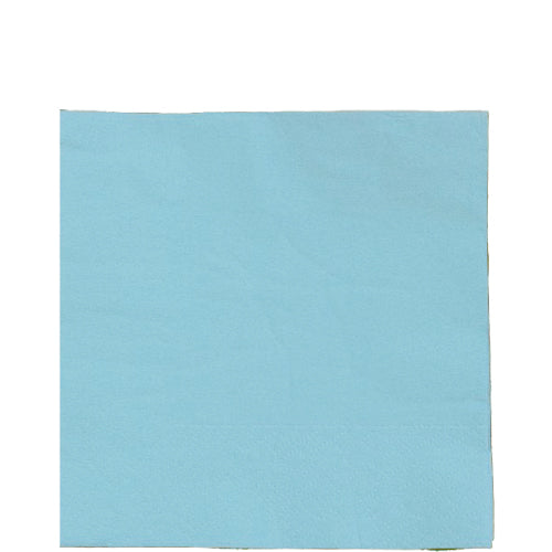 Light Blue Beverage Napkins - 50 Ct.