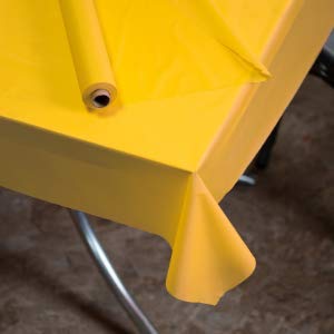 Premium Quality Plastic Table Cover Banquet Rolls 40" X 300' (Yellow)