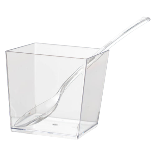 Case of 50 - Clear Plastic Tasting Spoons - 48 ct.