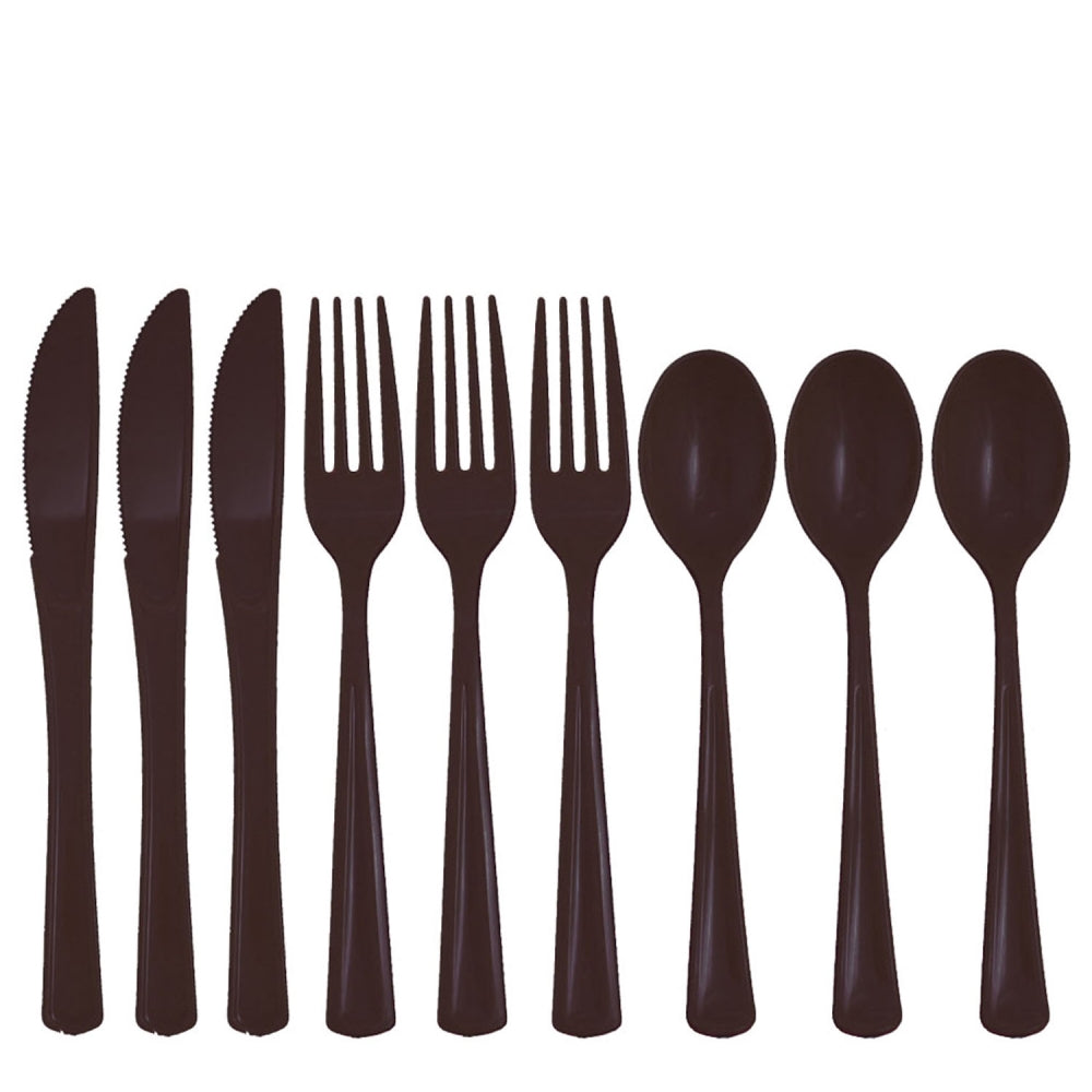 Case of 36 - Cutlery Combo Pack 24 ct. (8 ea.) - Black