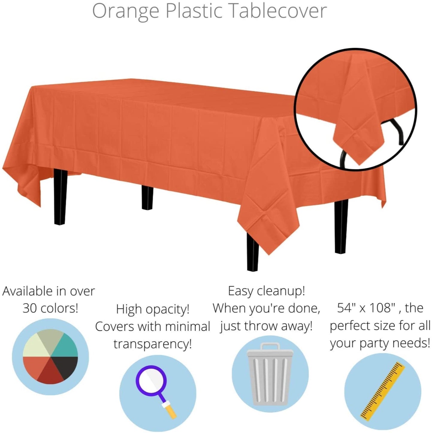 Premium Orange Table Cover