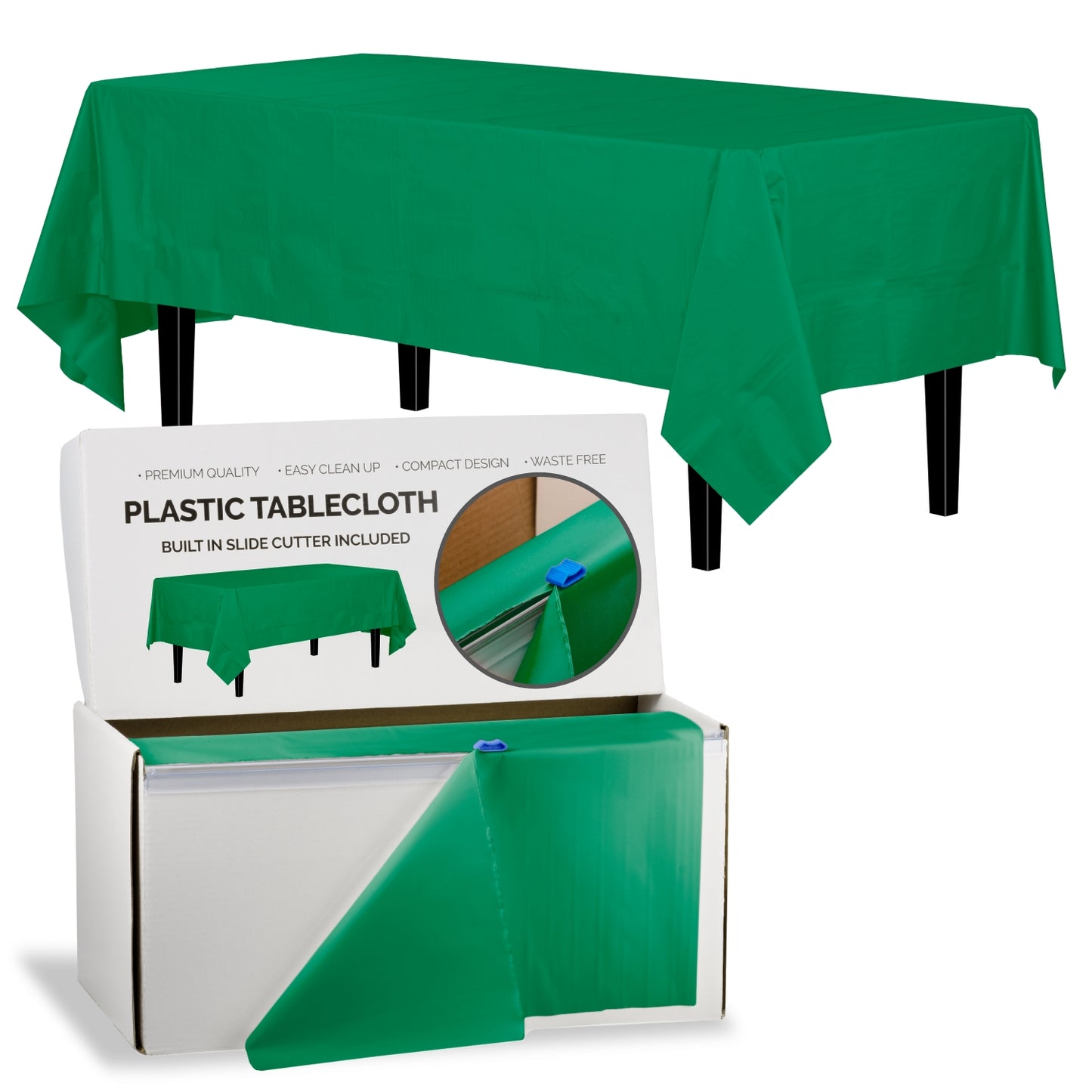 54" X 300' Select A Size Table Cover - Emerald Green