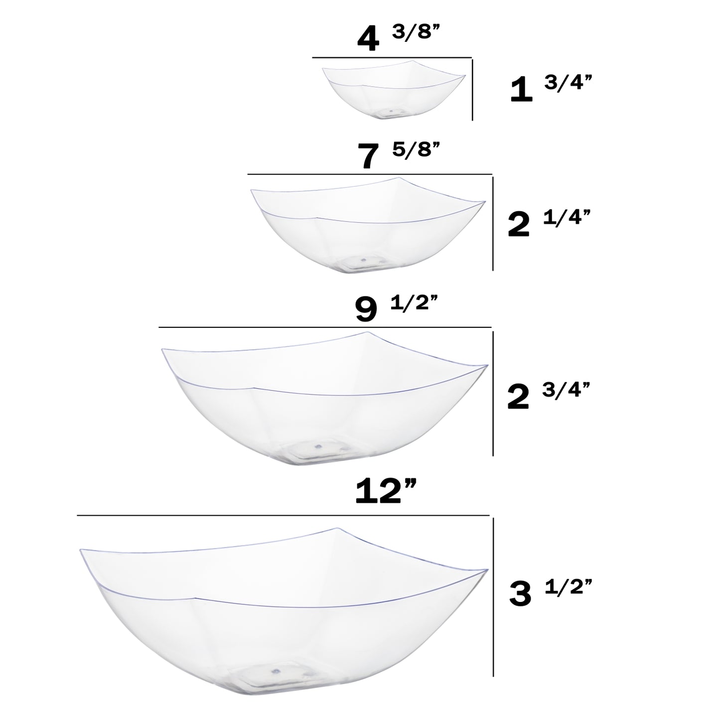 8oz Convex Bowl - Clear