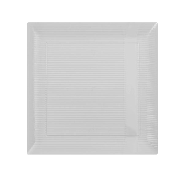 6.5 In. Clear Zen Design Plates - 10 Ct.