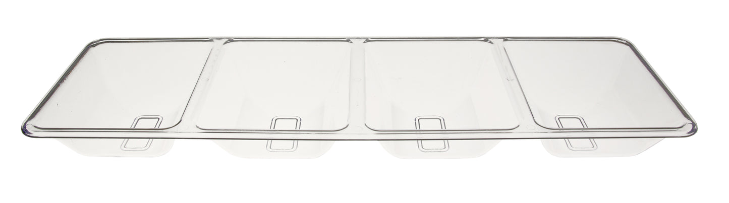 Case of 48 - 4 Compartment Tray - Clear