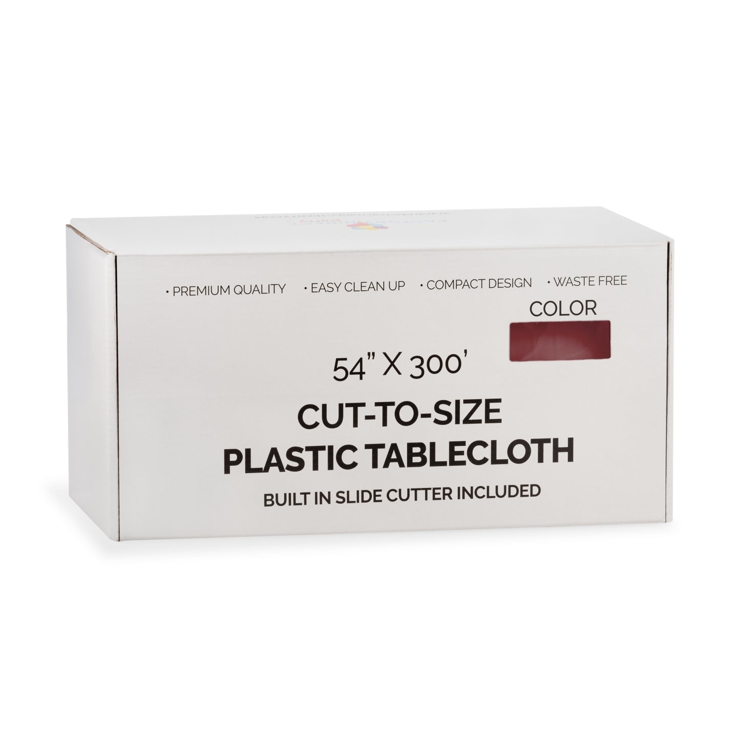 54" X 300' Select A Size Table Cover - Burgundy
