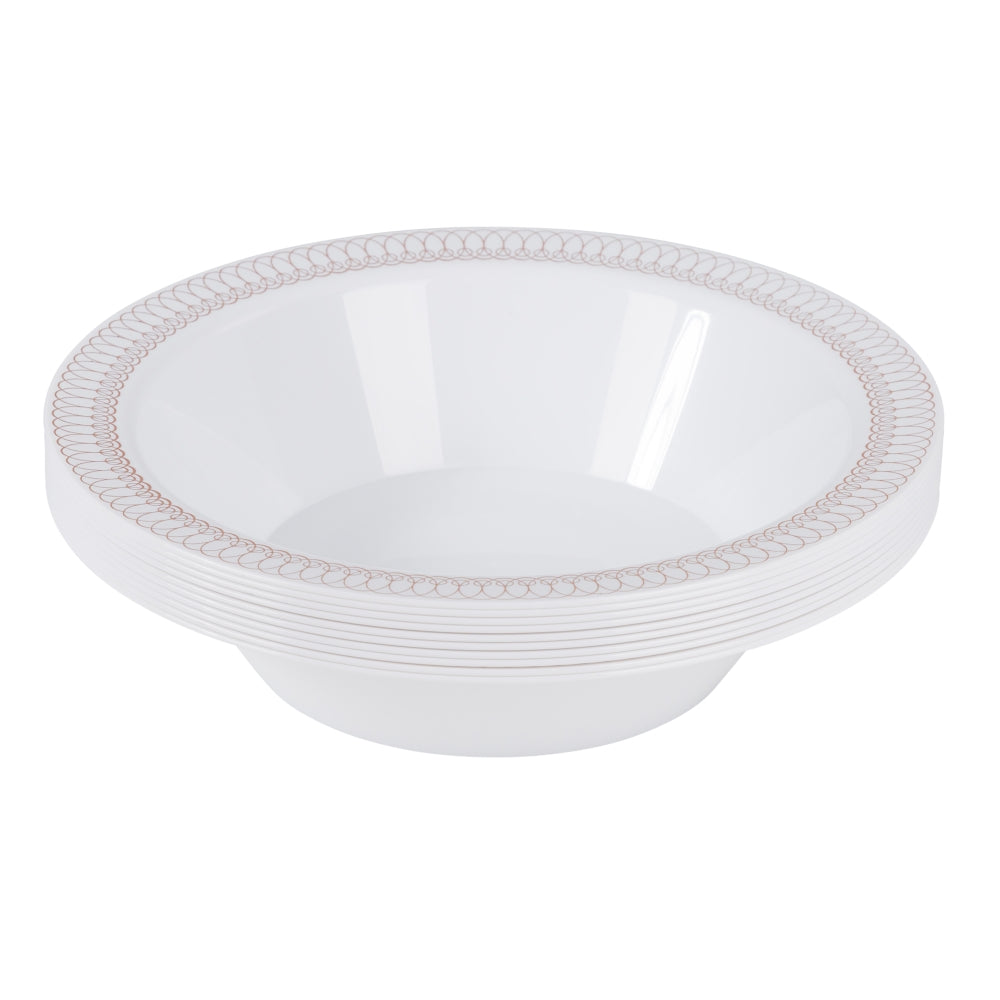Case of 12 - 7.5" Rose Gold Ovals Premium Plates - 10 ct.