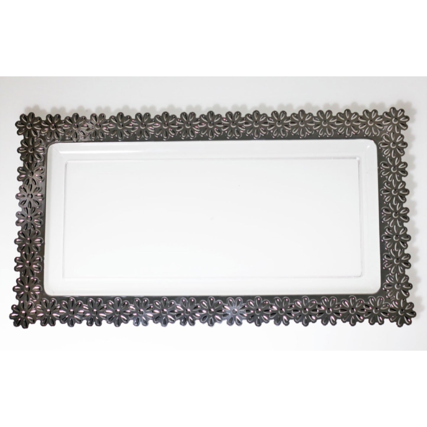 Small Silver Edged Flower Tray - 2 ct. (48)