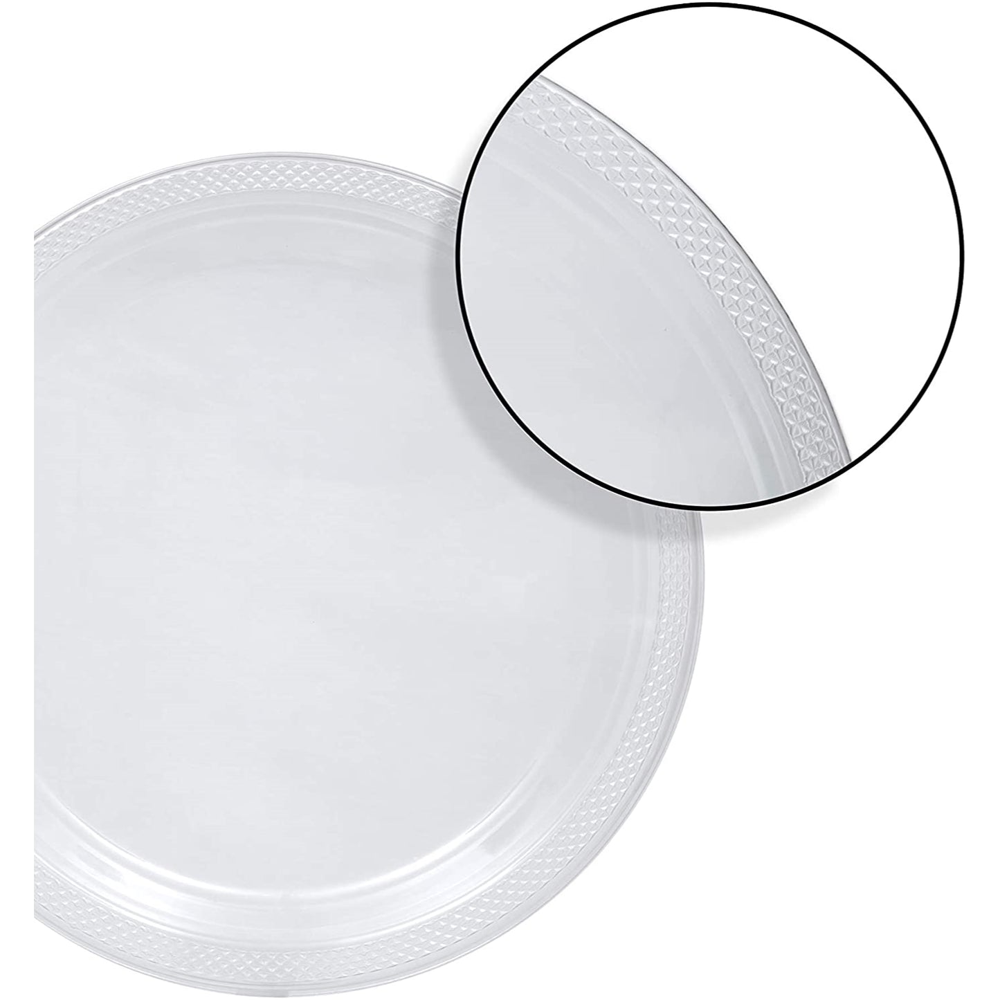 10 In. Clear Plastic Plates - 50 Ct.