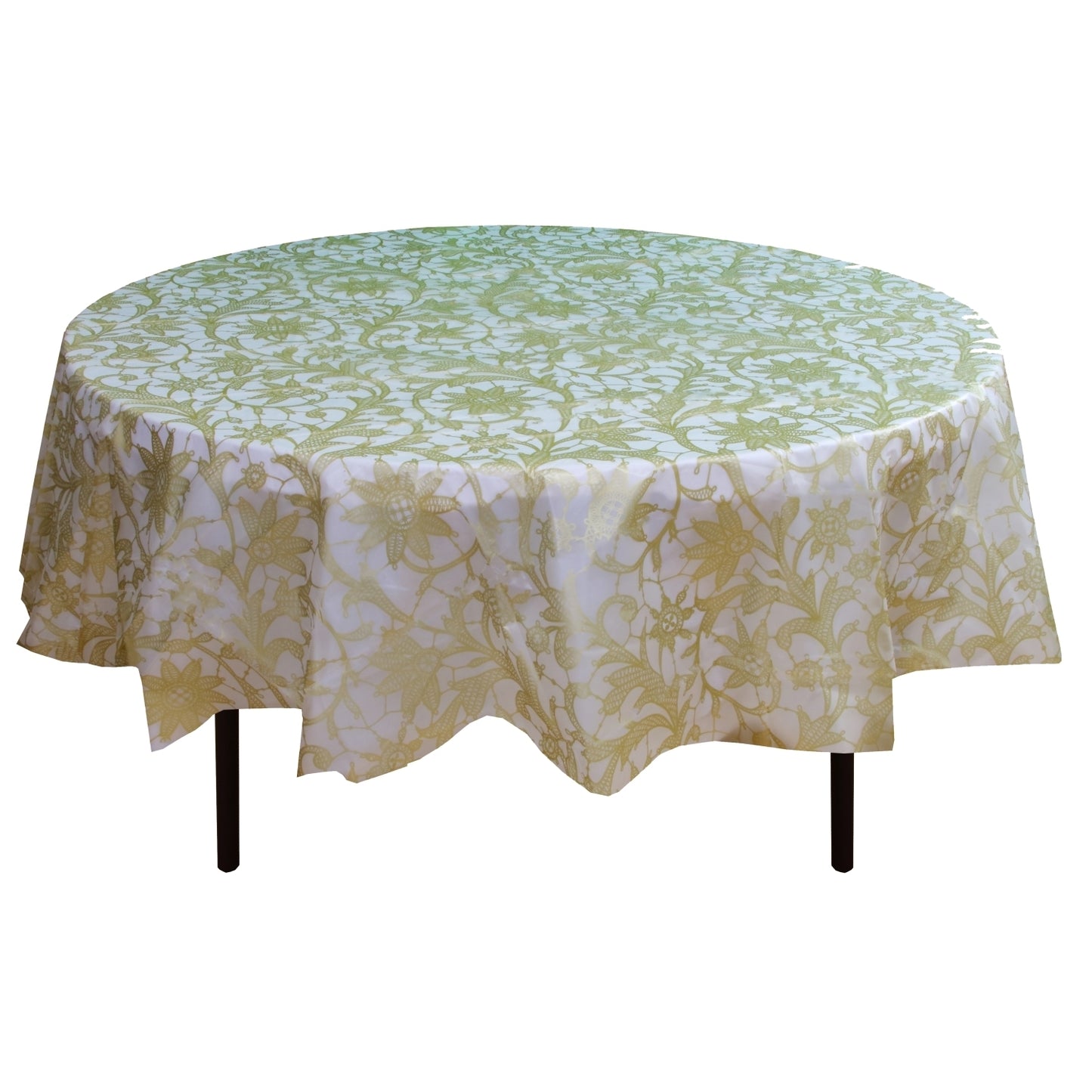 Round Gold Lace Table Cover