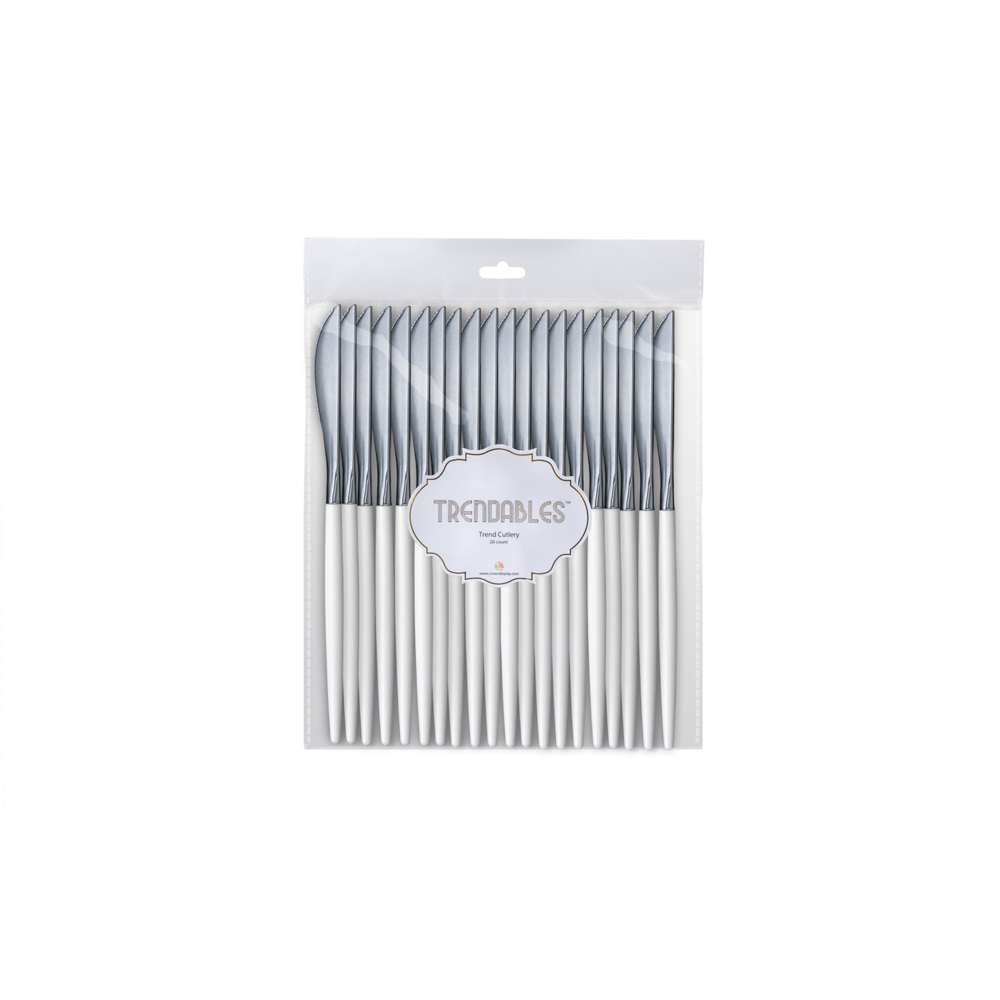 Trendables Knives White/Silver - 20 Ct.