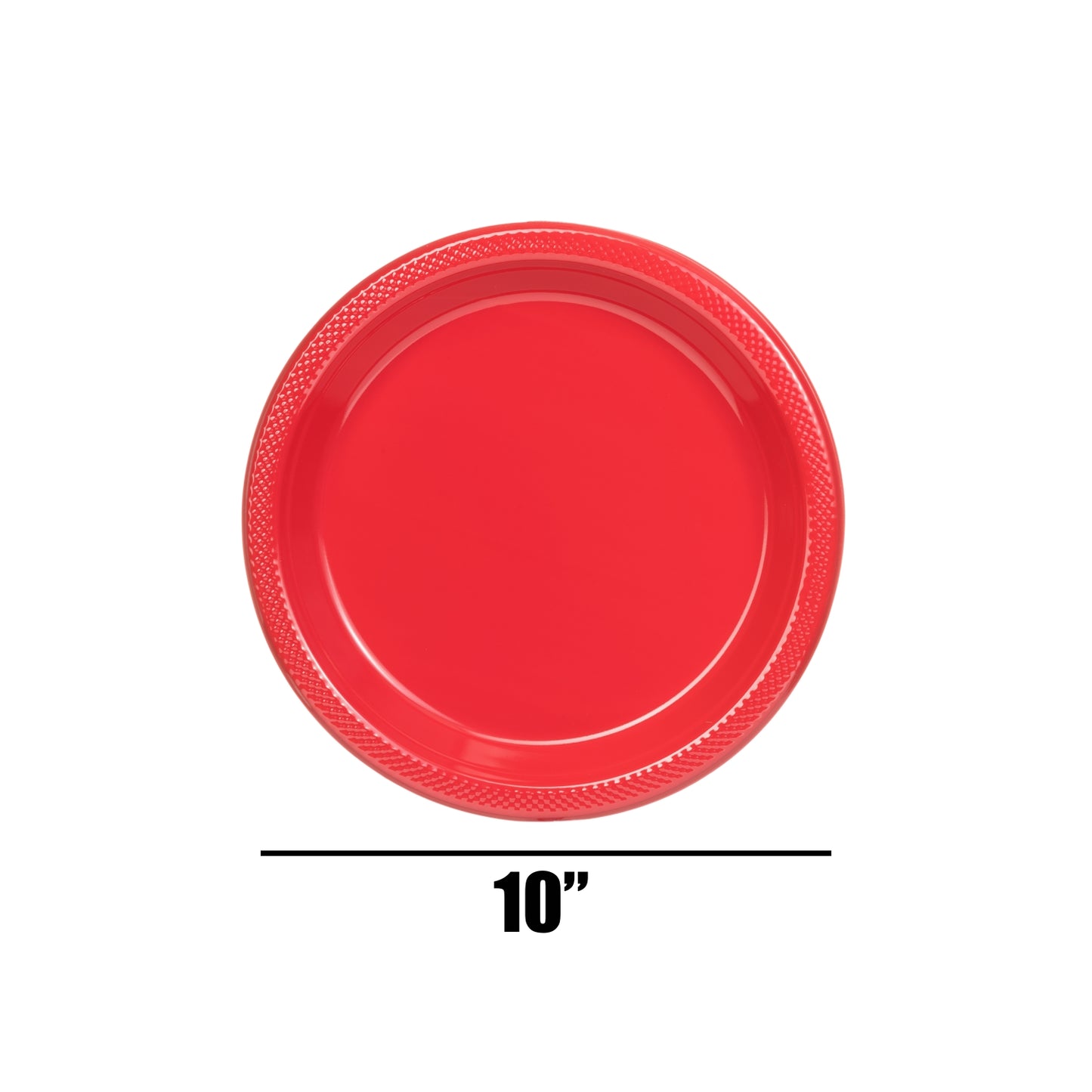 7 In. Red Plastic Plates - 50 Ct.