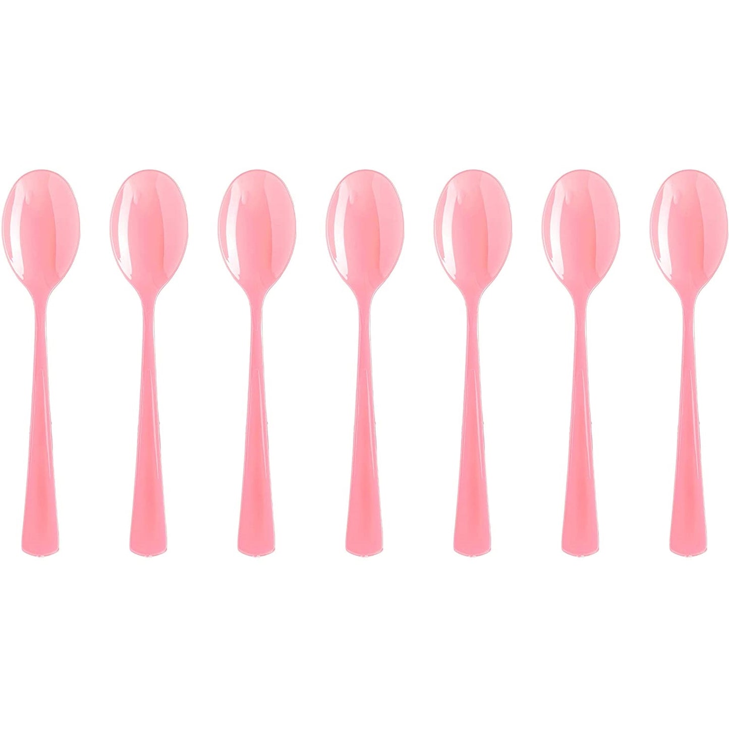 Heavy Duty Pink Plastic Spoons - 50 Ct.