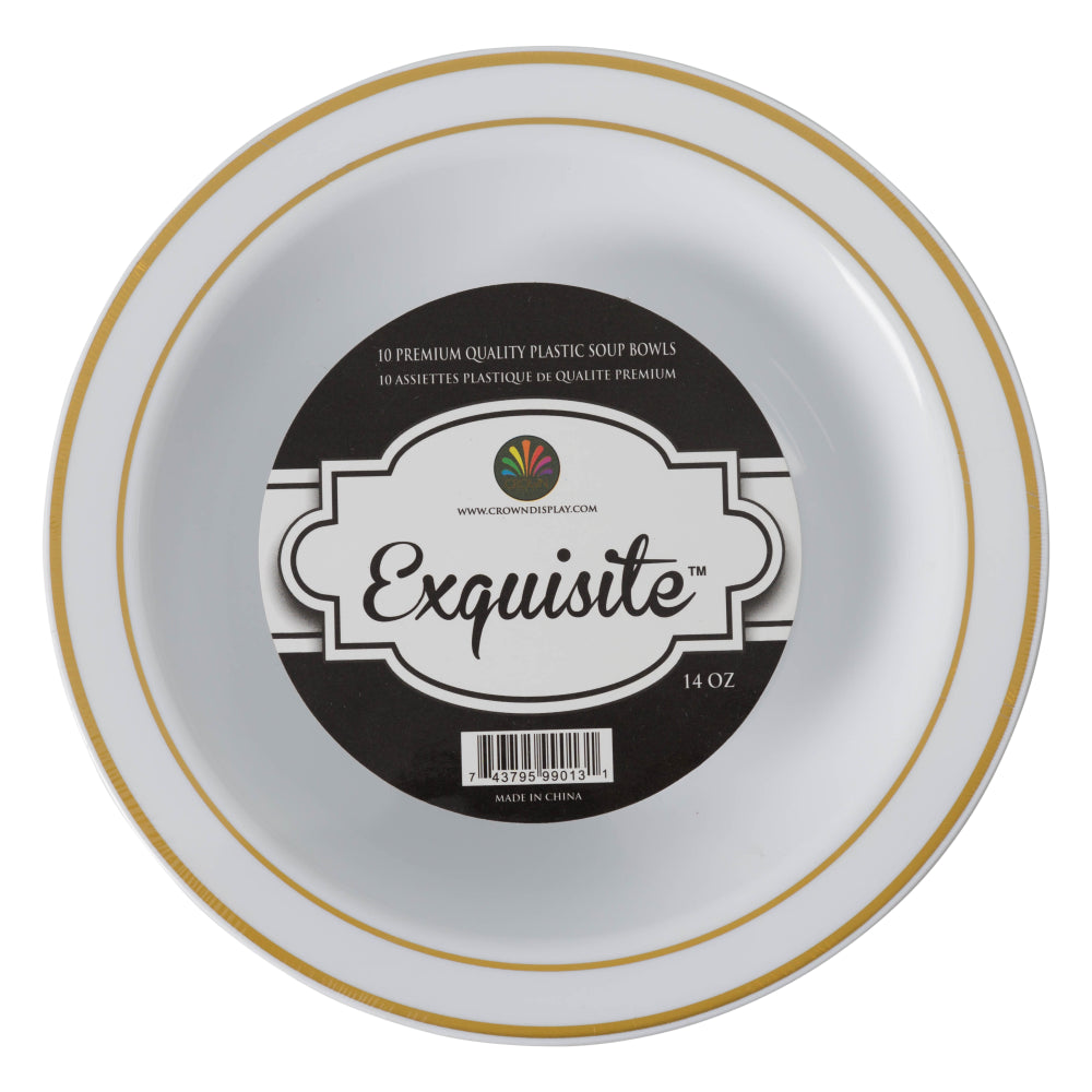 Case of 12 - 7.5" Gold Line Premium Plates - 10 ct.