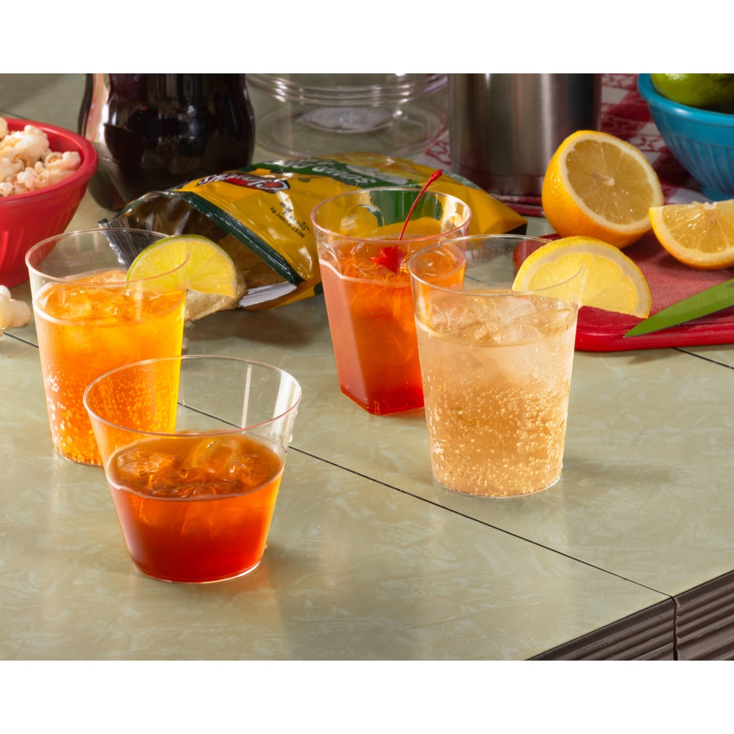7 Oz. Clear Square Bottom Tumblers - 20 Ct.