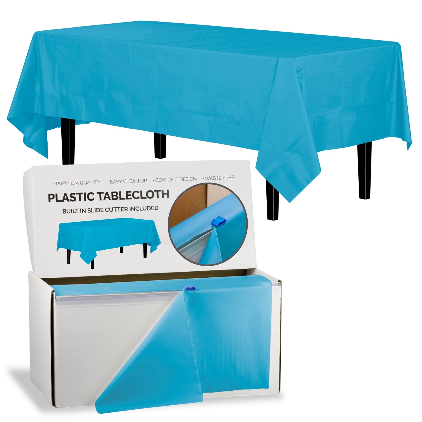 54" X 300' Select A Size Table Cover - Turquoise
