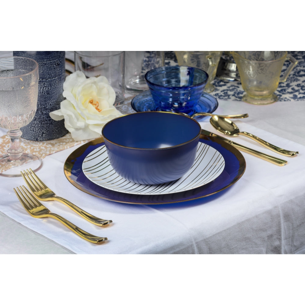 Case of 12 - 8" Glam Design Plastic Plates (10)