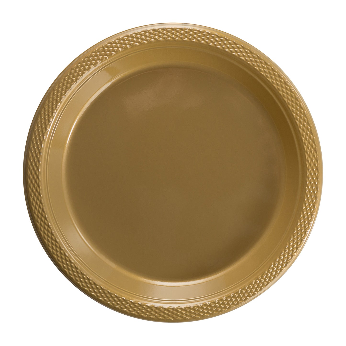9 In. Gold Plastic Plates - 50 Ct.