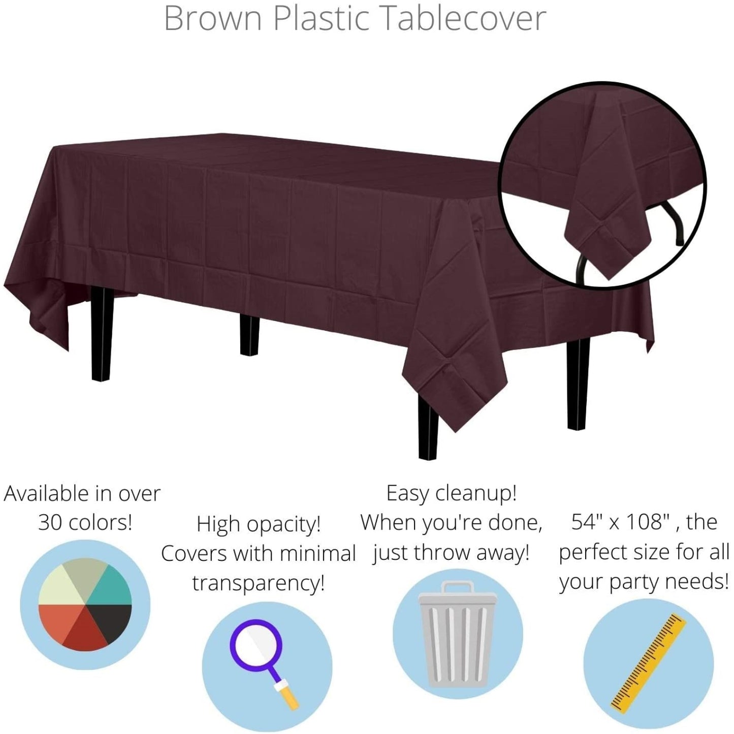Premium Brown Table Cover