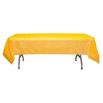 Yellow Plastic Table Cover 54" X 108" Case Of 96