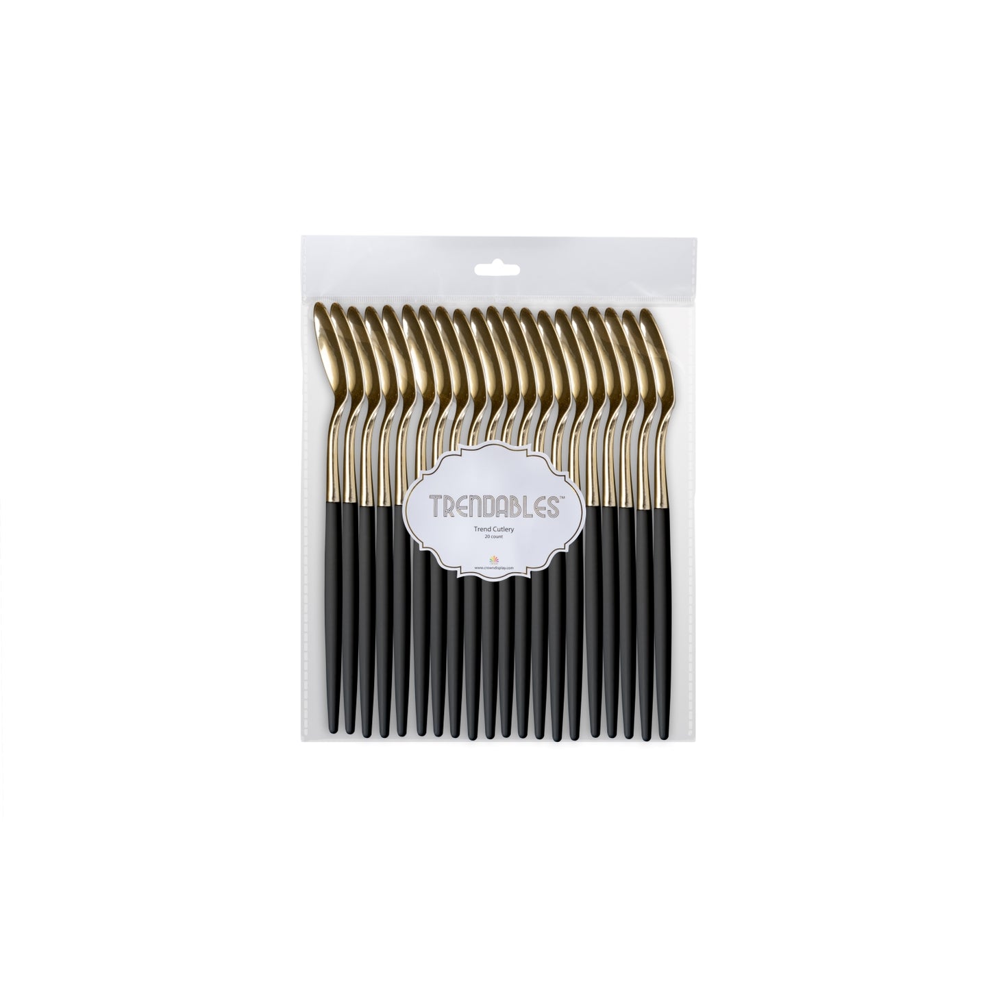 Trendables Spoons Black/Gold - 20 Ct.
